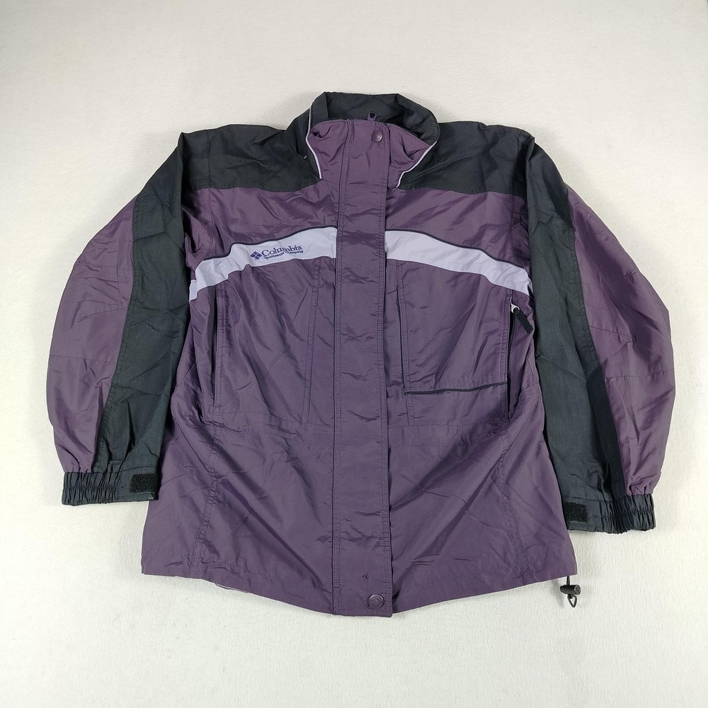 Columbia Jacket Womens Medium Purple Black Interchange Waterproof Core Outdoor